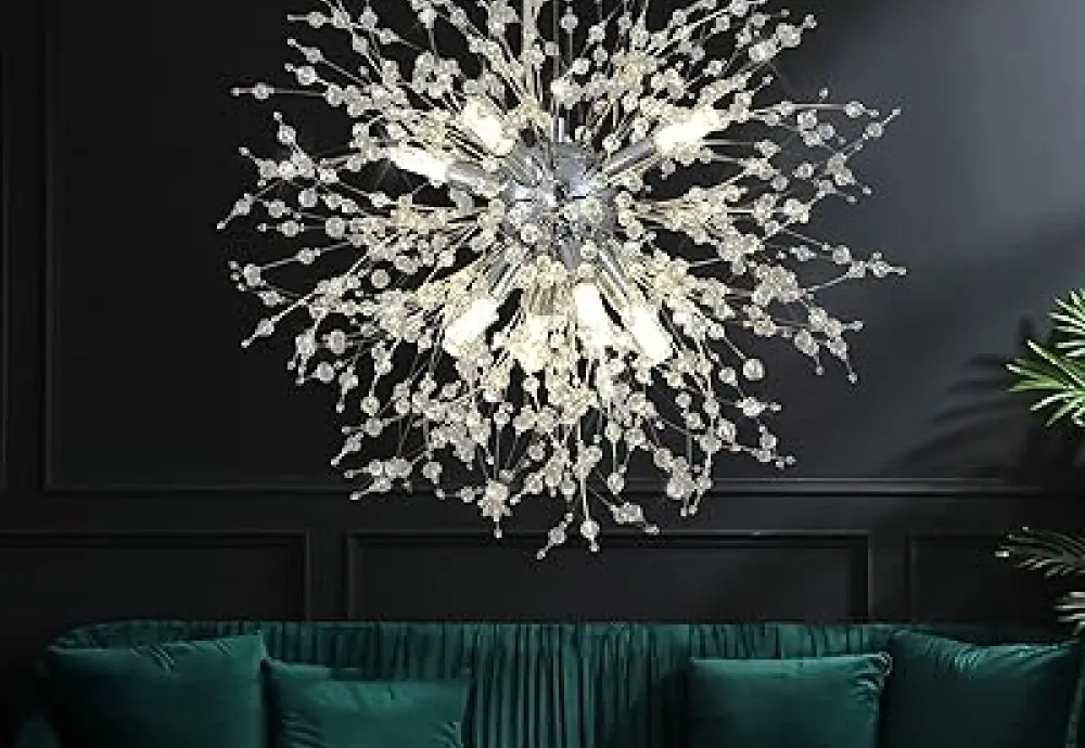 globe chandelier crystal